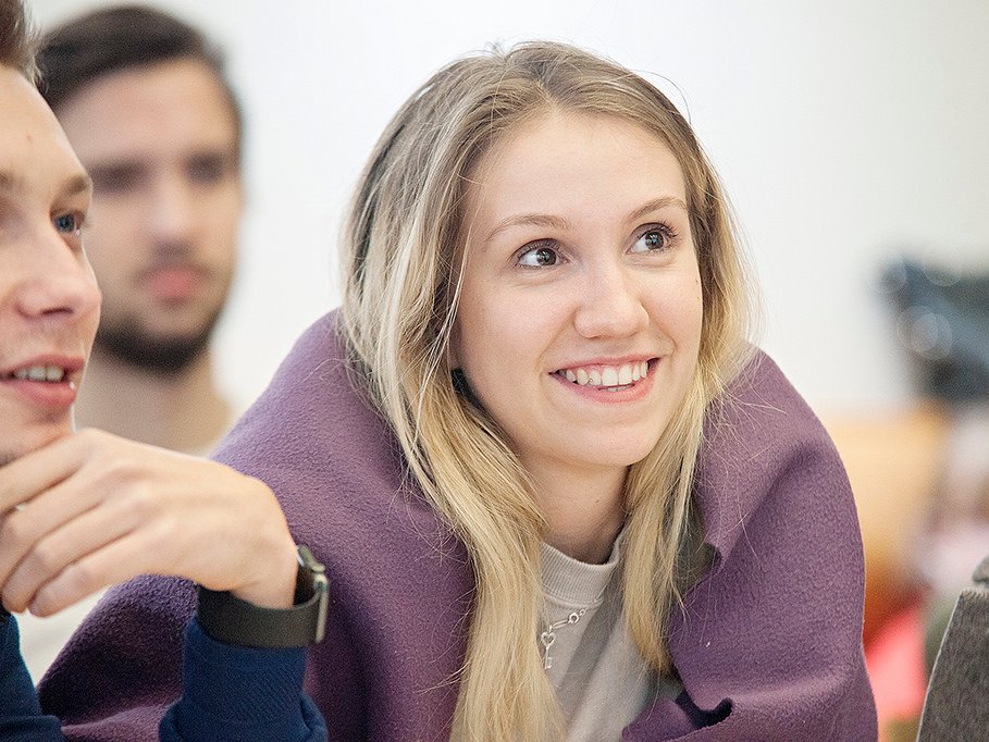 woman smiling happy positive