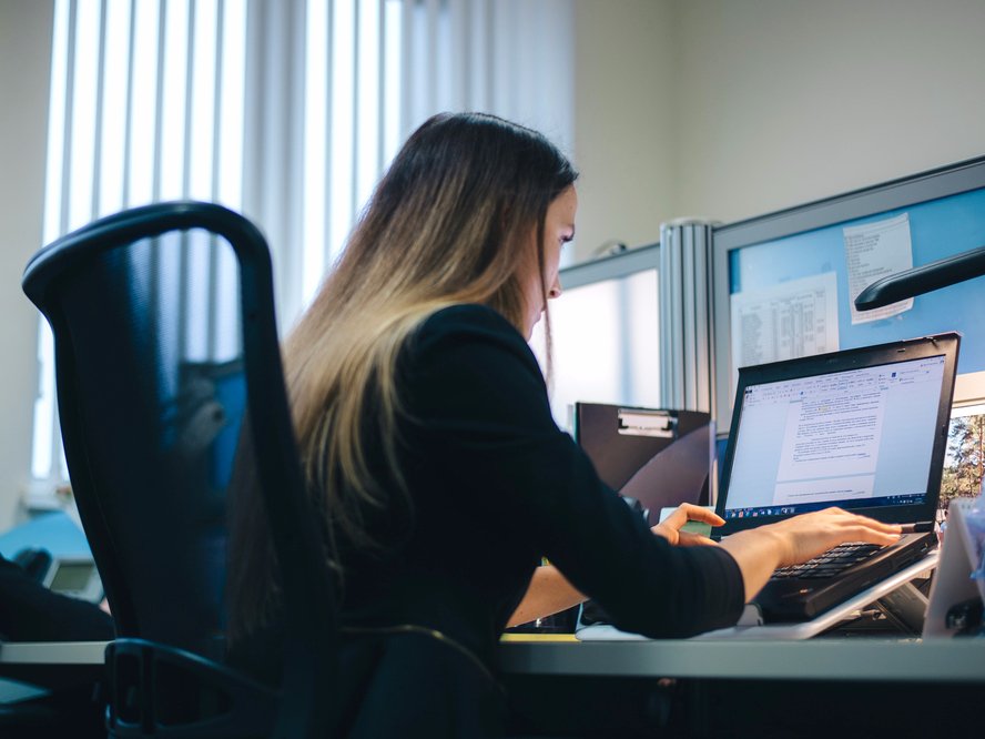 businesswoman working office