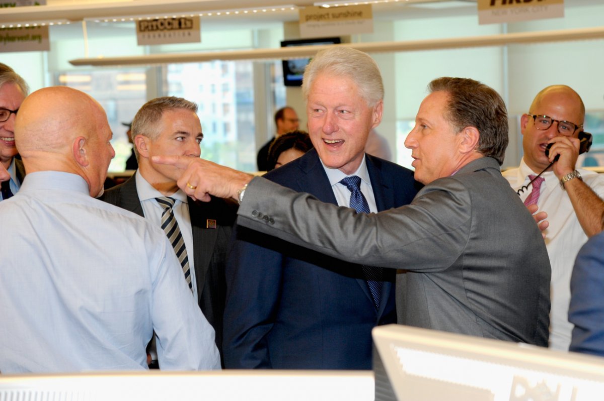 Former President Bill Clinton stopped in for the day.