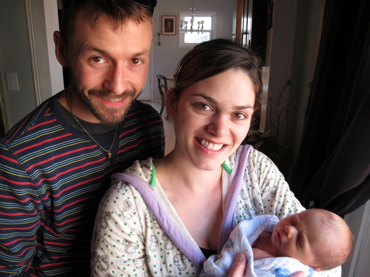 parents with new baby