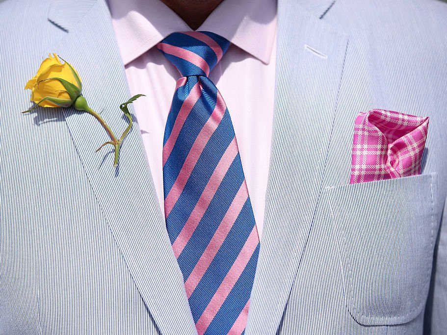 wealthy tie pocket square