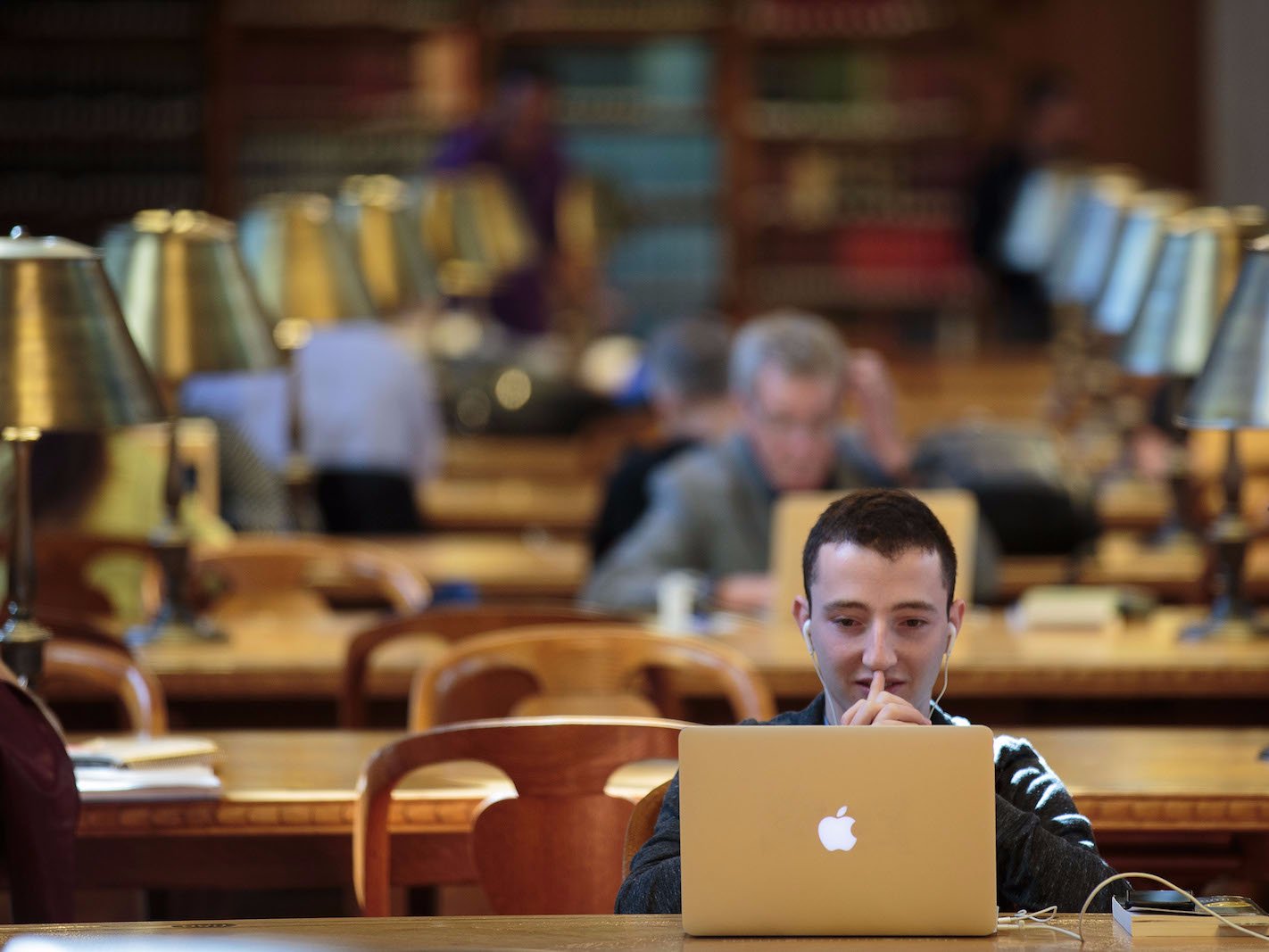 young man on laptop