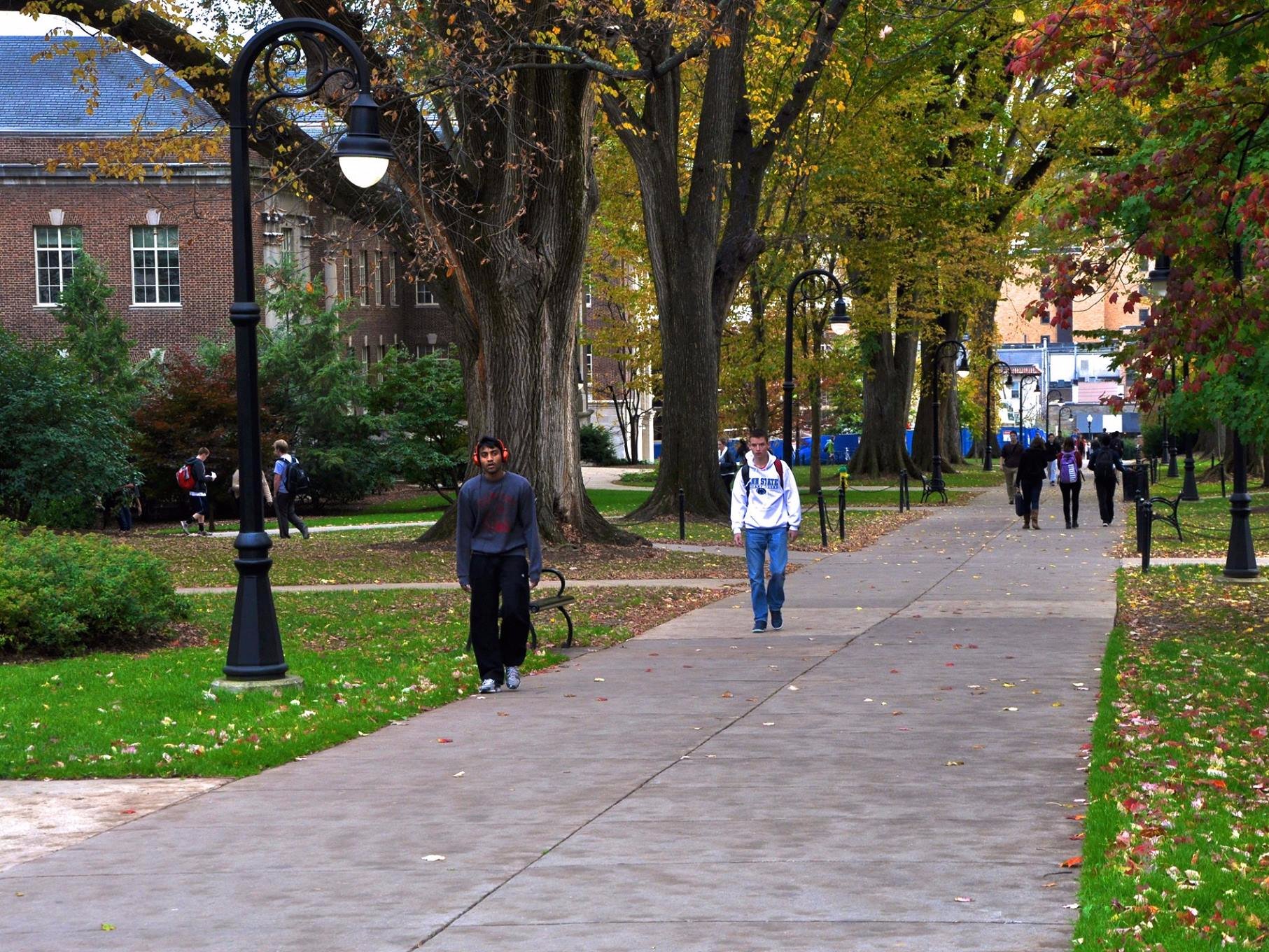 Penn State students on campus