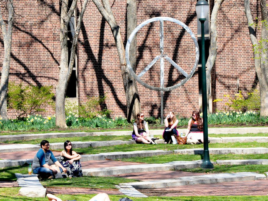 college campus quad