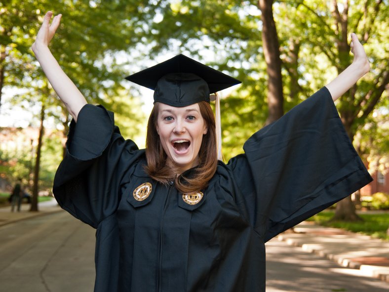 College graduate graduation undergrad university happy