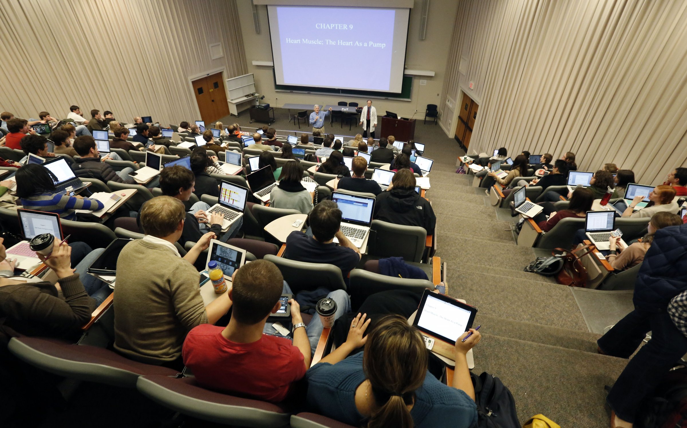 lecture hall science college medical school students class