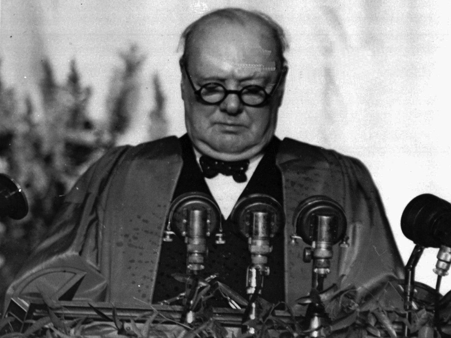 Winston Churchill Harry Truman Iron Curtain Speech Westminster College Missouri