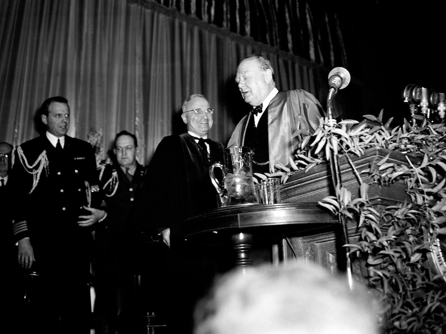 Winston Churchill Harry Truman Iron Curtain Speech Westminster College Missouri