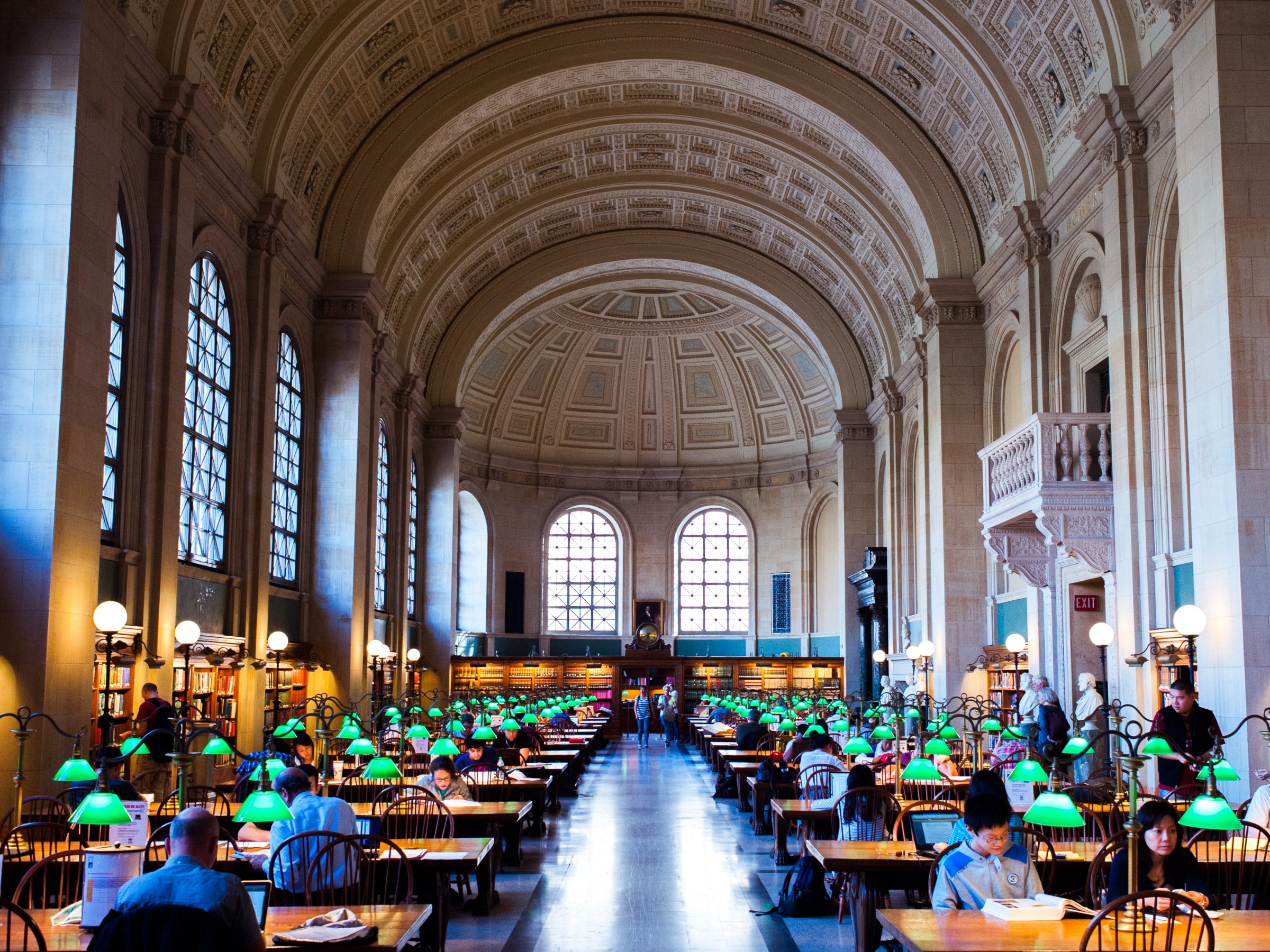 Boston public library reading room