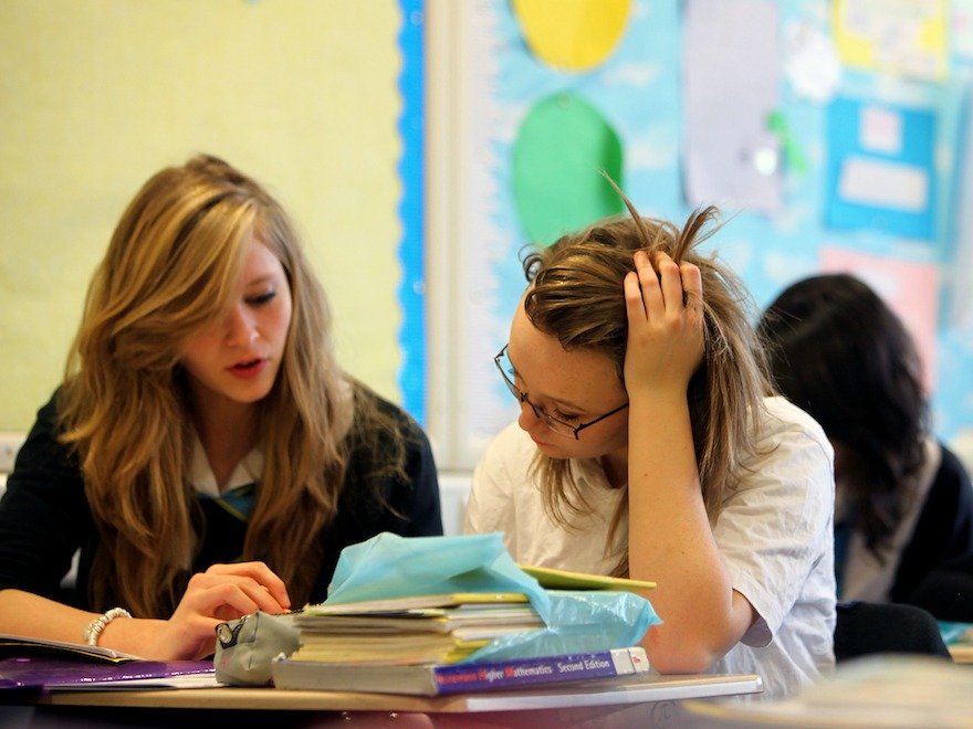 High School Students Studying Classroom