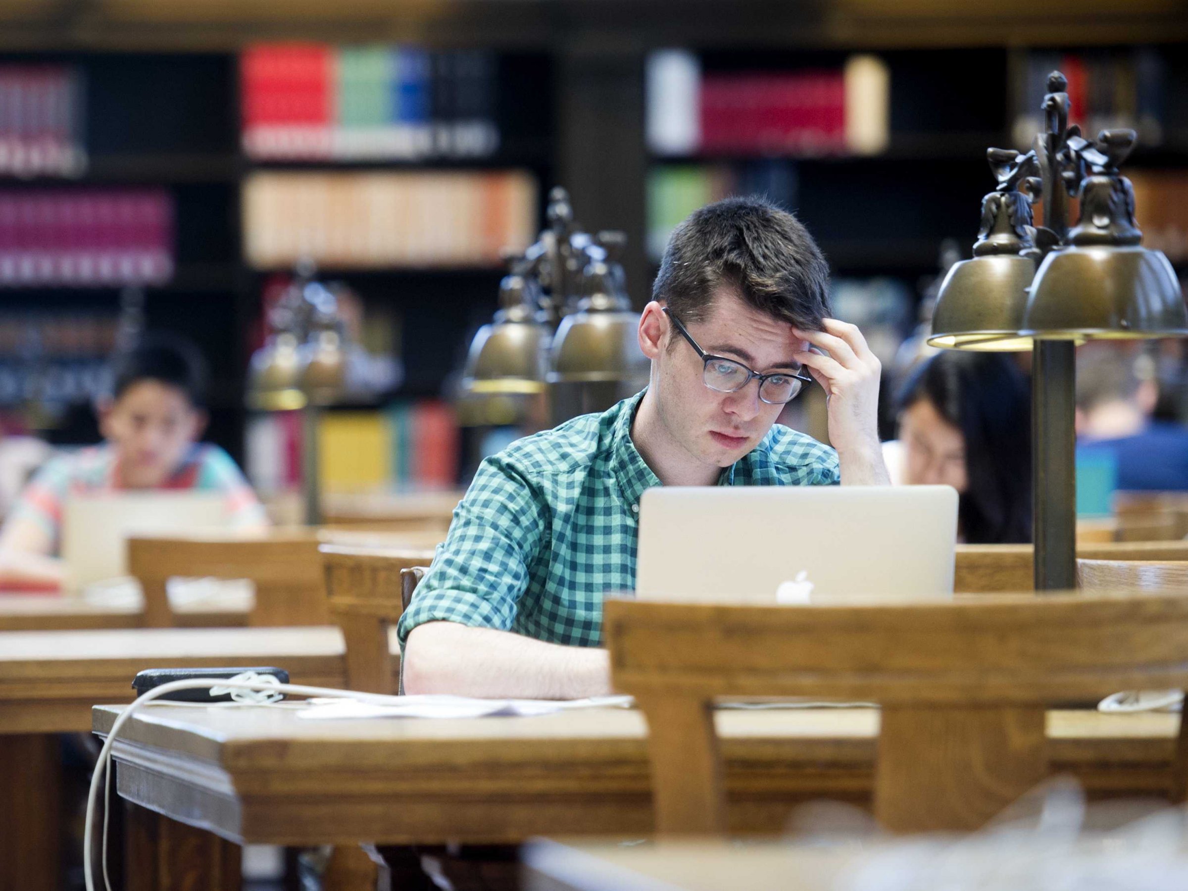 law student university library studying