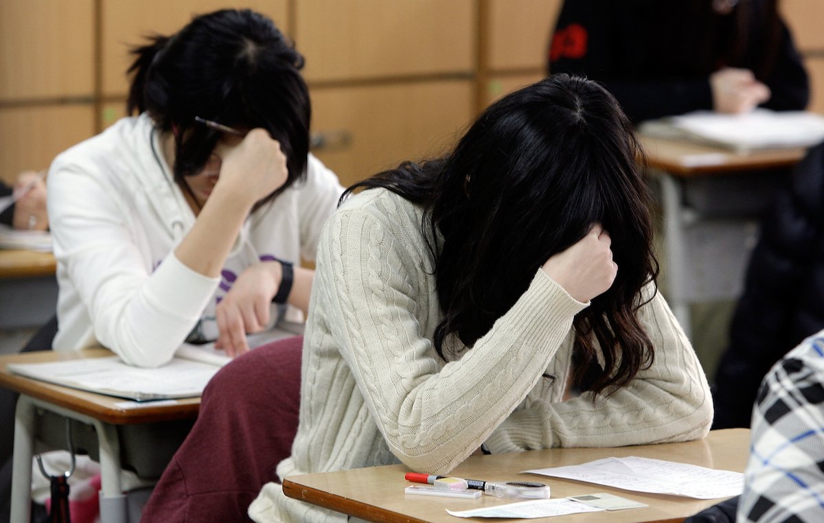 Students Test Classroom Exam