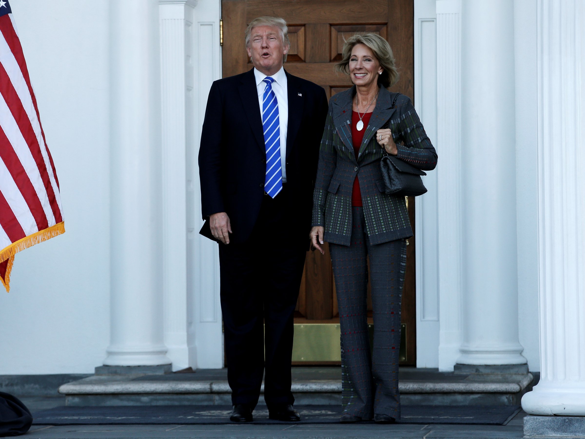 Donald Trump and Betsy Devos