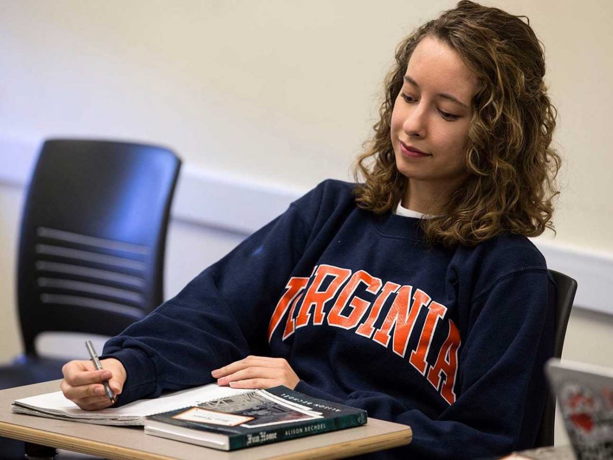 UVA student studying